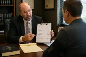 Illinois workers' compensation lawyer discussing settlement value with an injured worker
