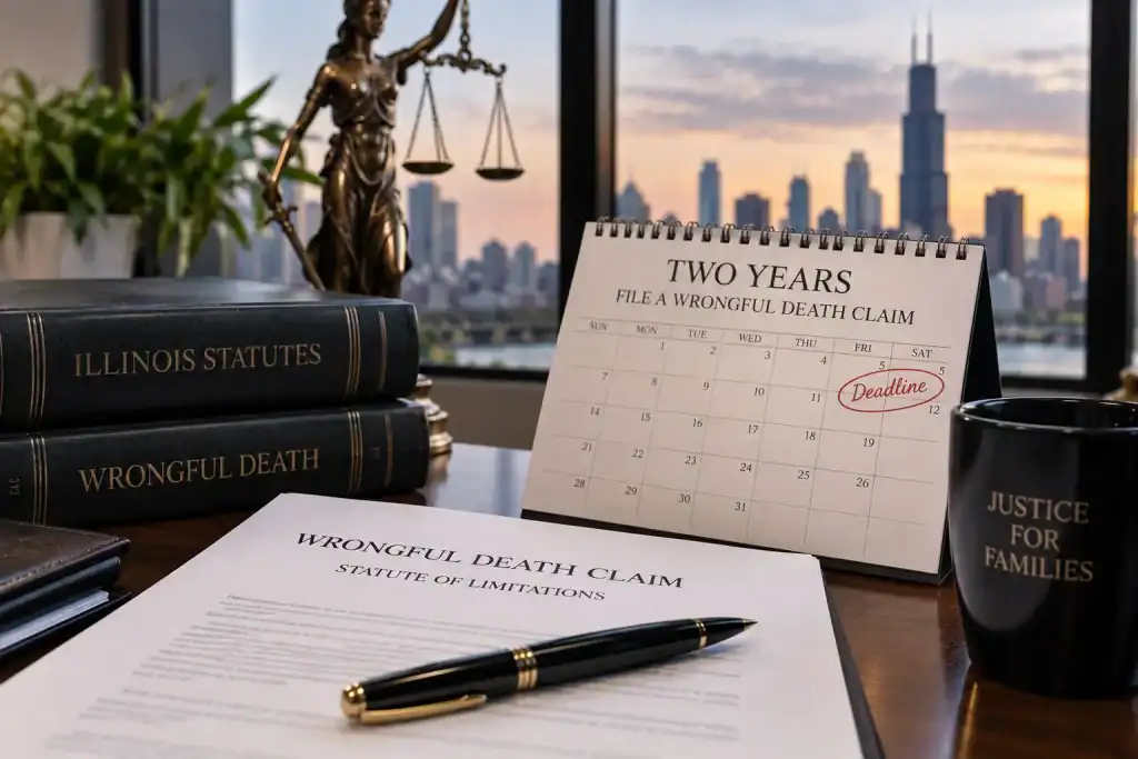 Calendar showing the two-year deadline for an Illinois wrongful death claim
