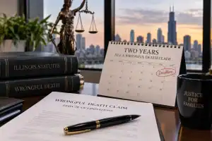 Calendar showing the two-year deadline for an Illinois wrongful death claim